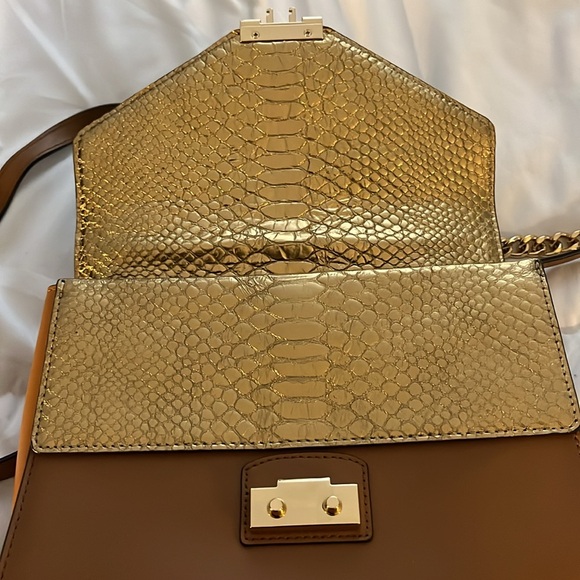 KORS Michael Kors Brown and Gold Crossbody Bag - Picture 3 of 8